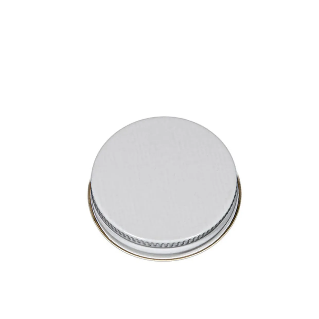 48-400 White Metal Lid With Liner | 12 Pack