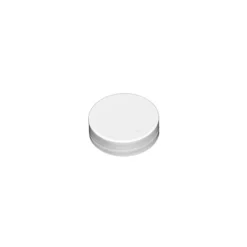 White 38-400 Smooth Sided Cap With Liner | 36 Pack