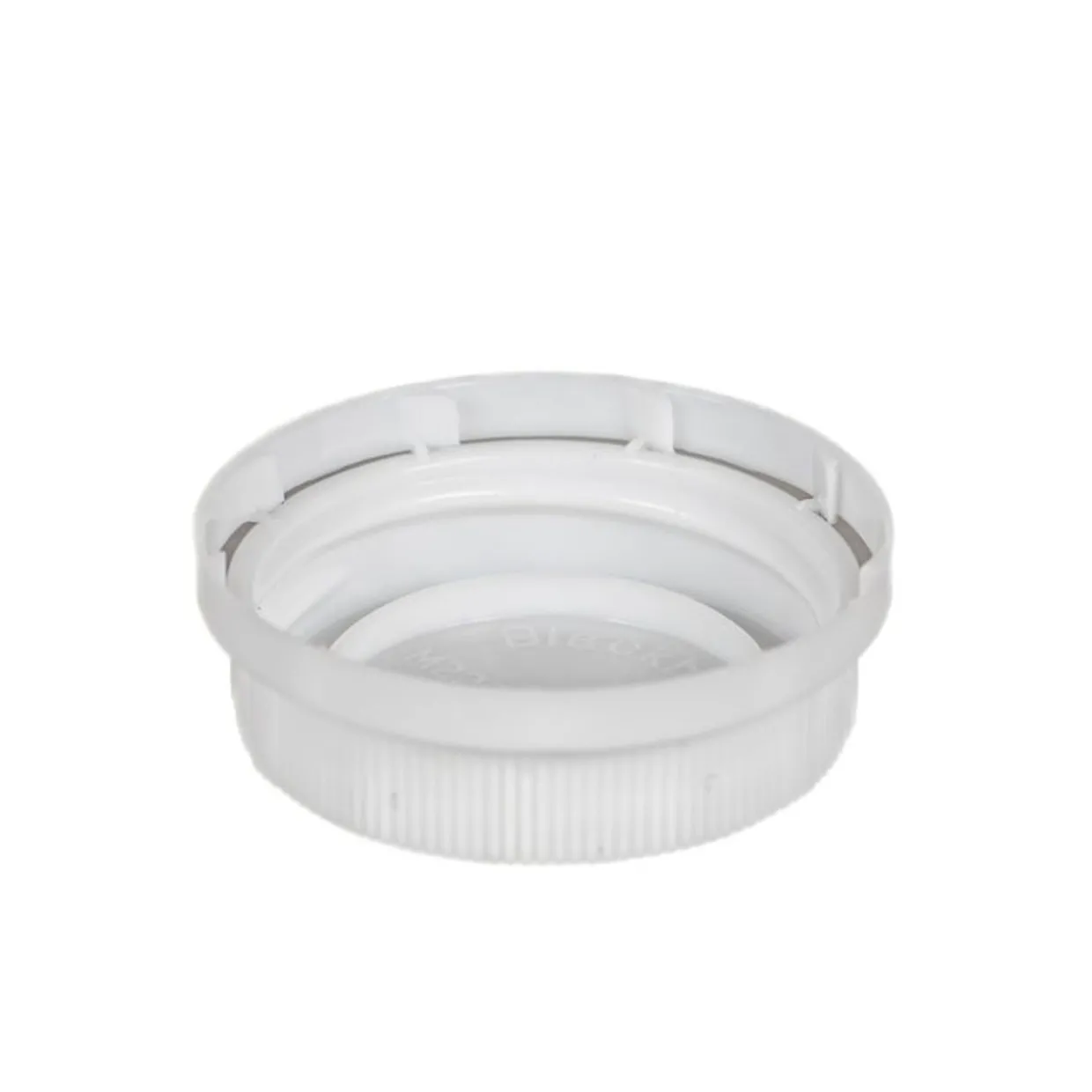 White 38-400 Tamper Evident Ratchet Cap Unlined | 12 Pack