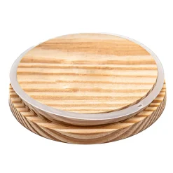 3 Wick Pine Candle Lid 4 Inch | 12 Pack